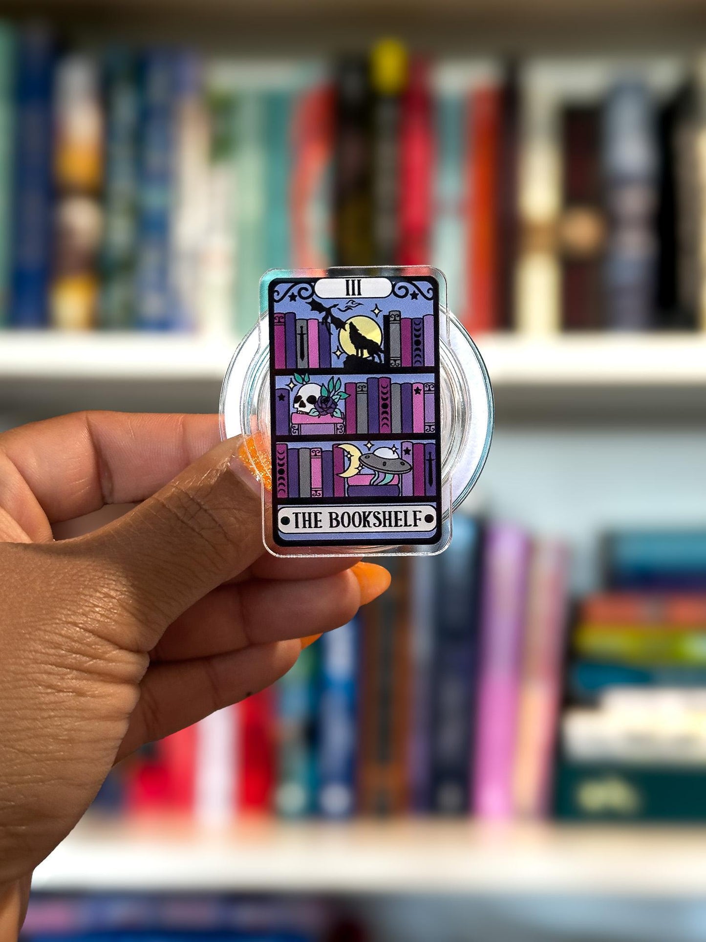 The Bookshelf Tarot Card MagSafe Phone and Tablet Grip