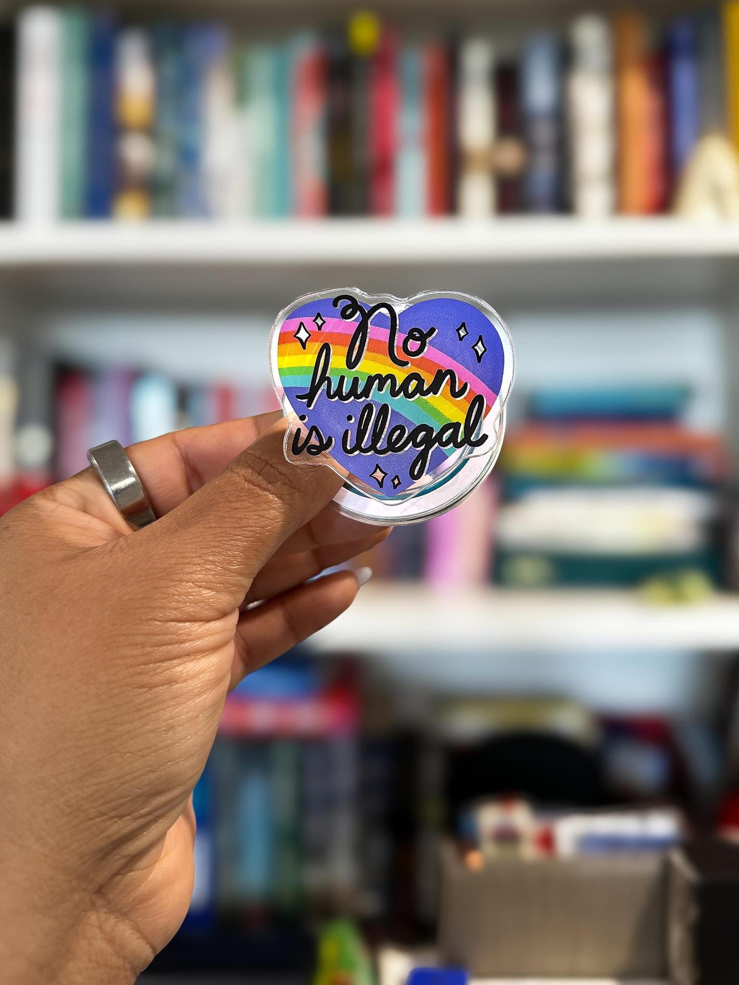 No Human Is Illegal MagSafe Phone & Kindle Grip