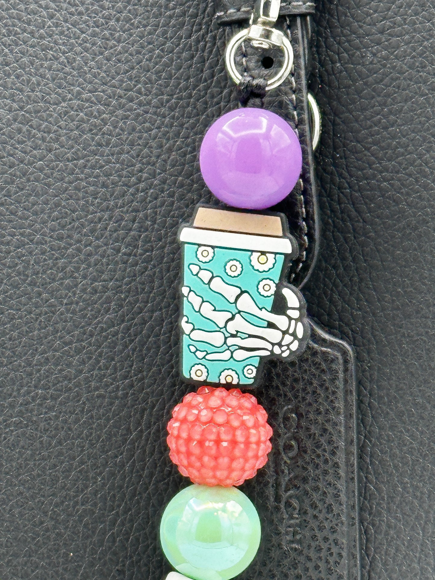 Death Before Decaf Purse Charm