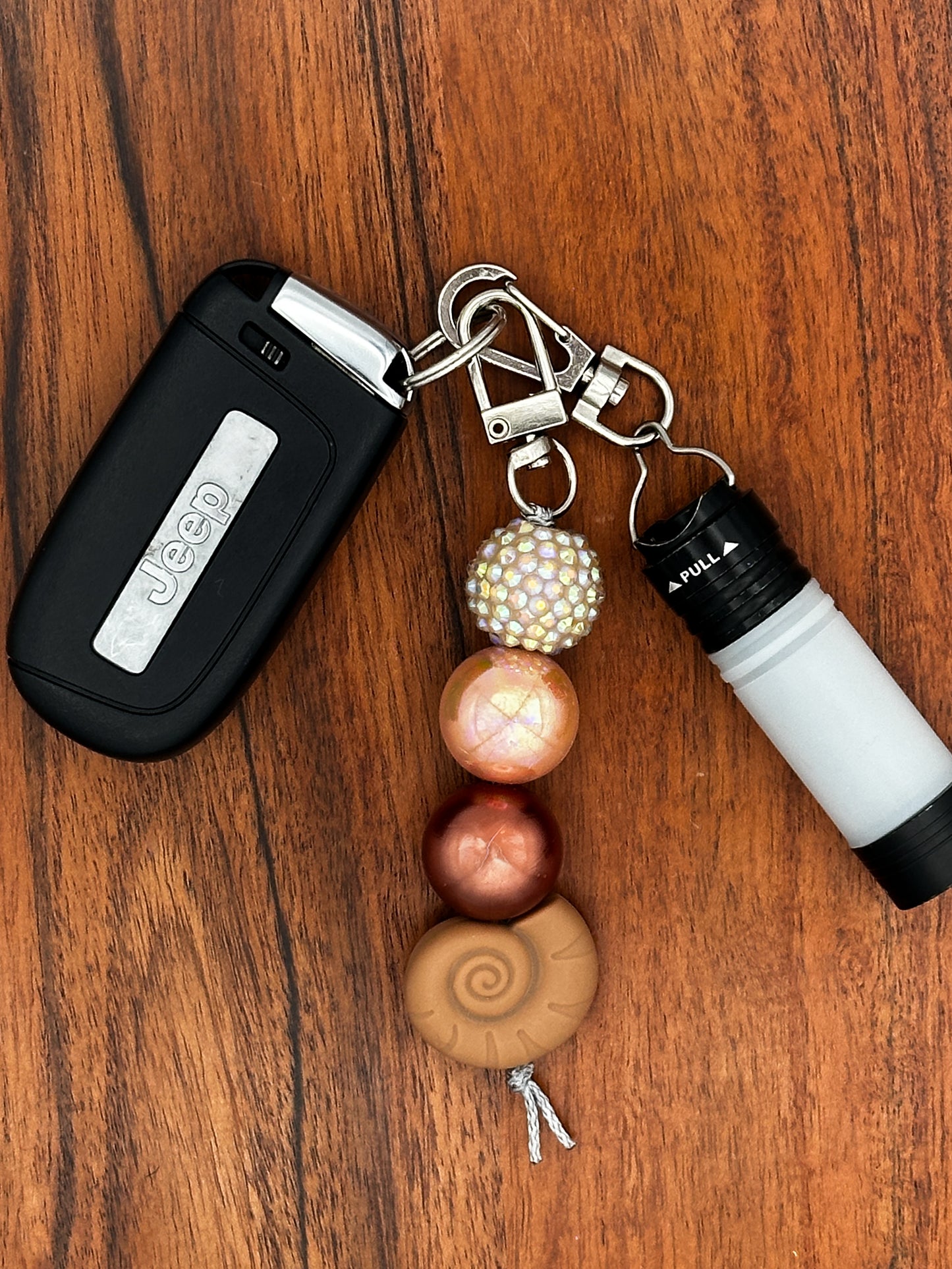 Golden Coast Seashell Keychain