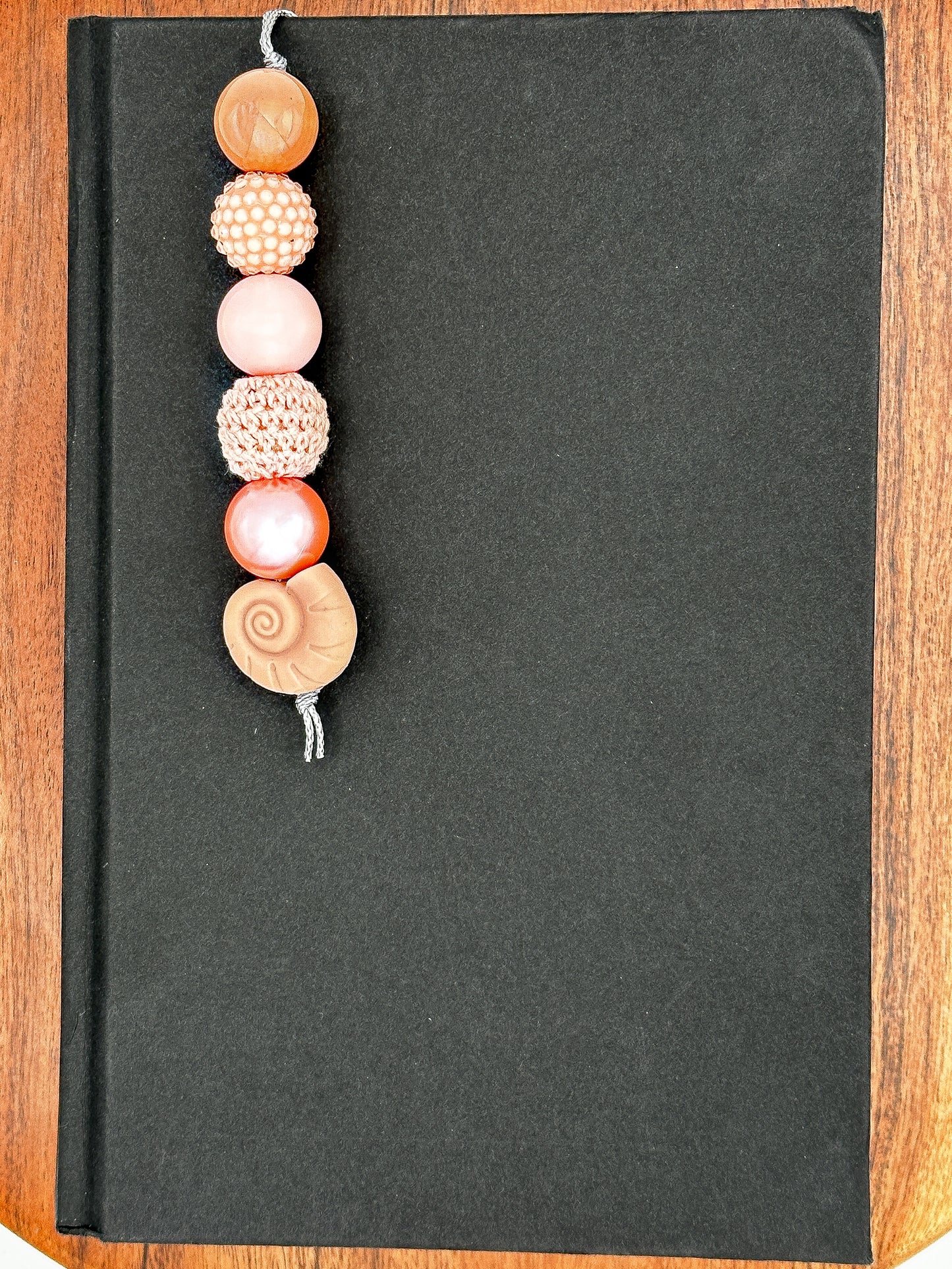 Peachy Keen Seashell Bookmark