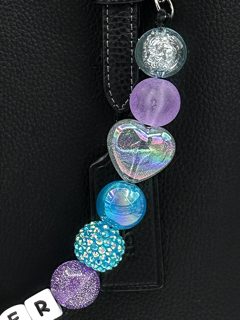 Book Lover Purse Charm – Blue & Purple