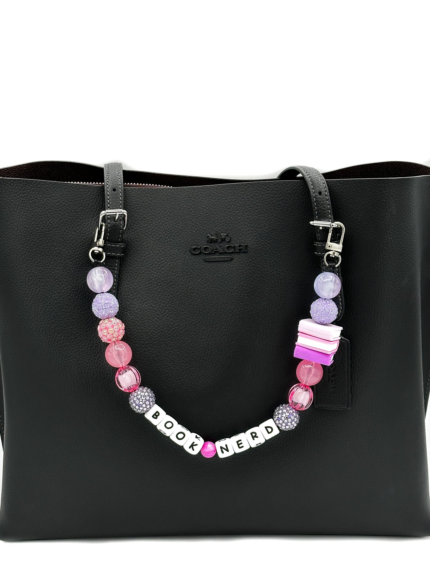 Book Nerd Purse Charm – Pink & Purple