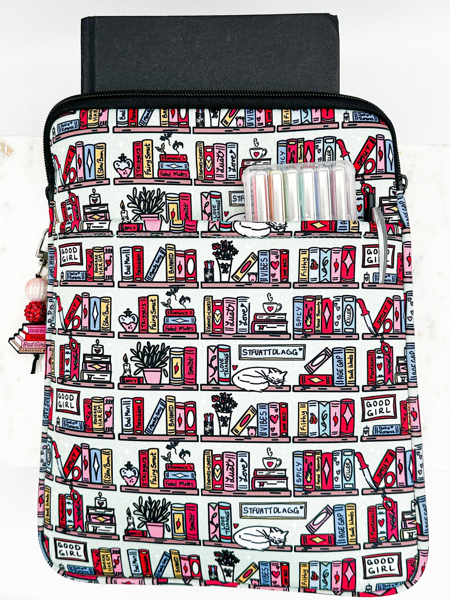 Romance Bookshelf Book Sleeve – Spicy Stack