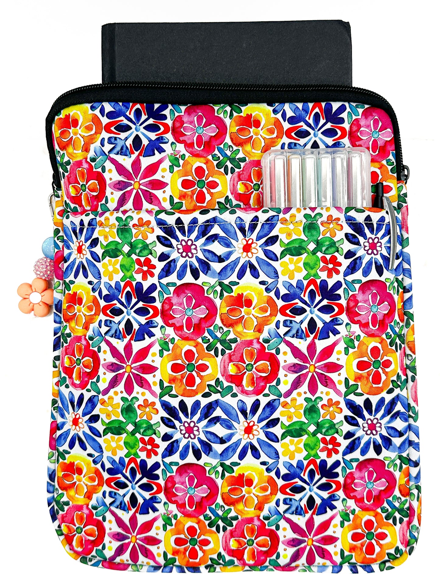 Colorful Floral Tile Book Sleeve – Flower Fields Forever