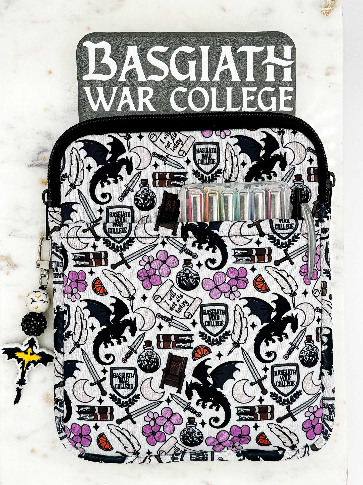 Fourth Wing-Inspired Dragon Book Sleeve – Rider Ready