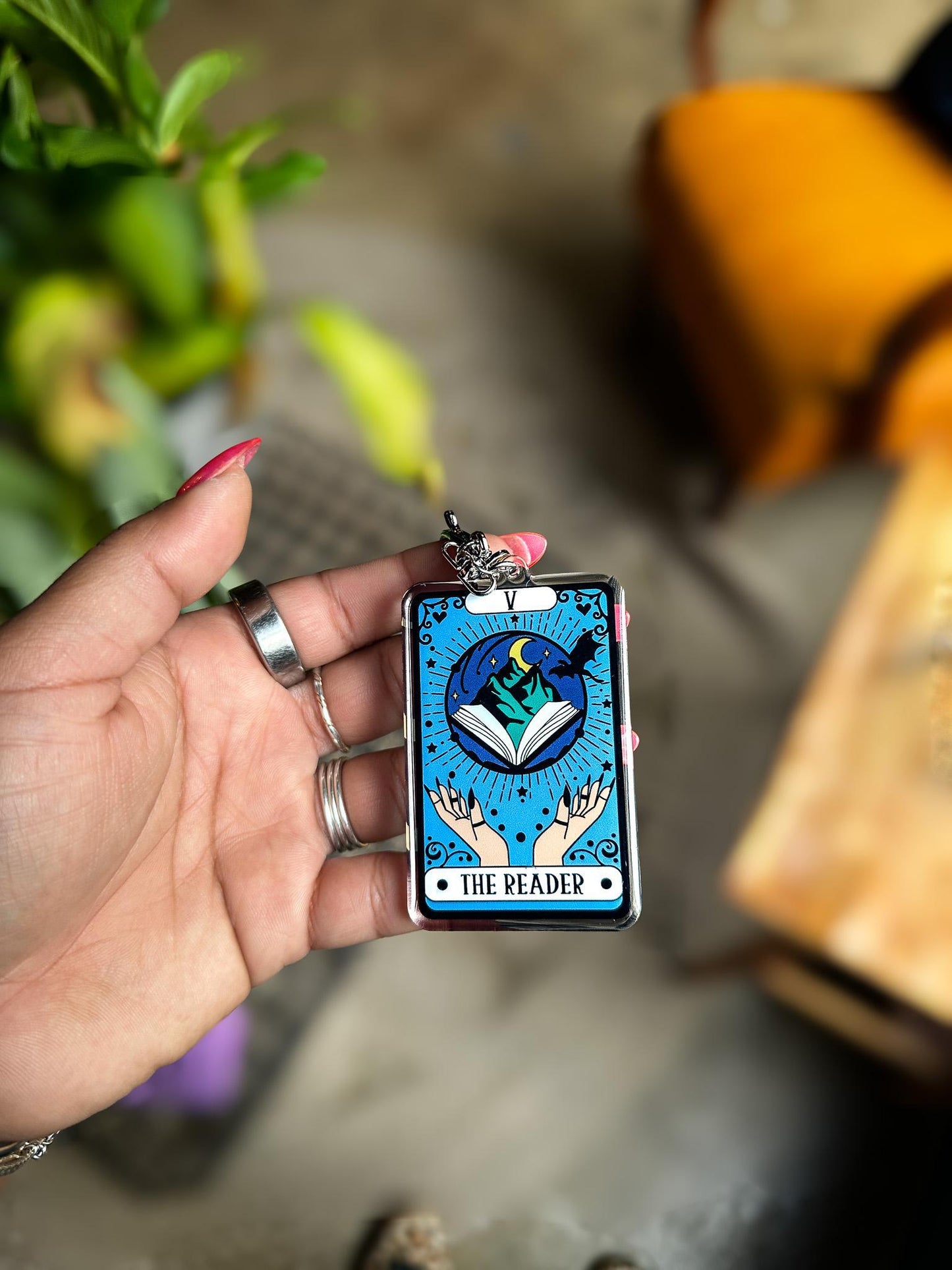 The Reader Tarot Card Acrylic Bag Charm