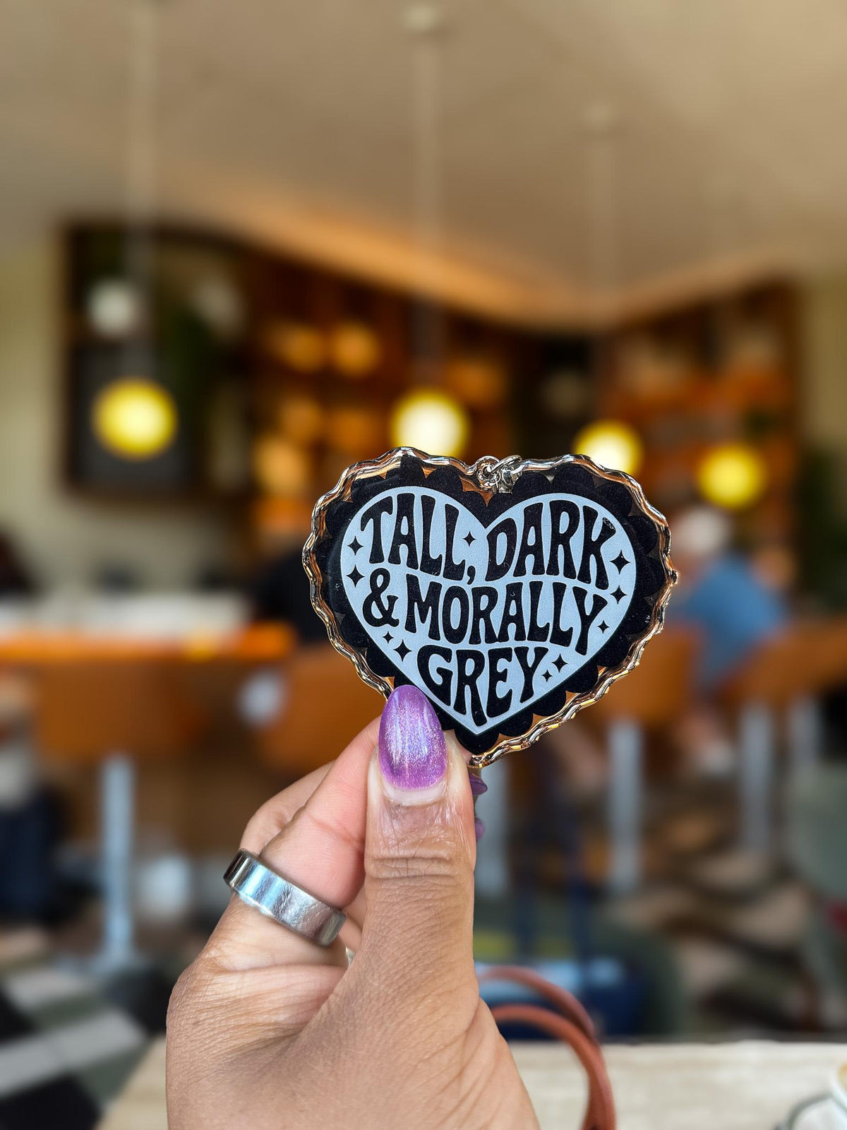 Tall Dark & Morally Grey Acrylic Bag Charm
