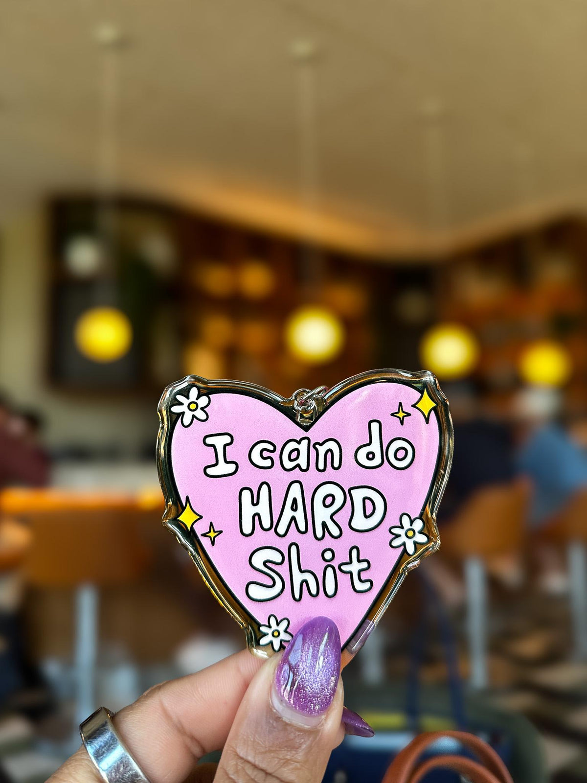 I Can Do Hard Sh*t Acrylic Bag Charm
