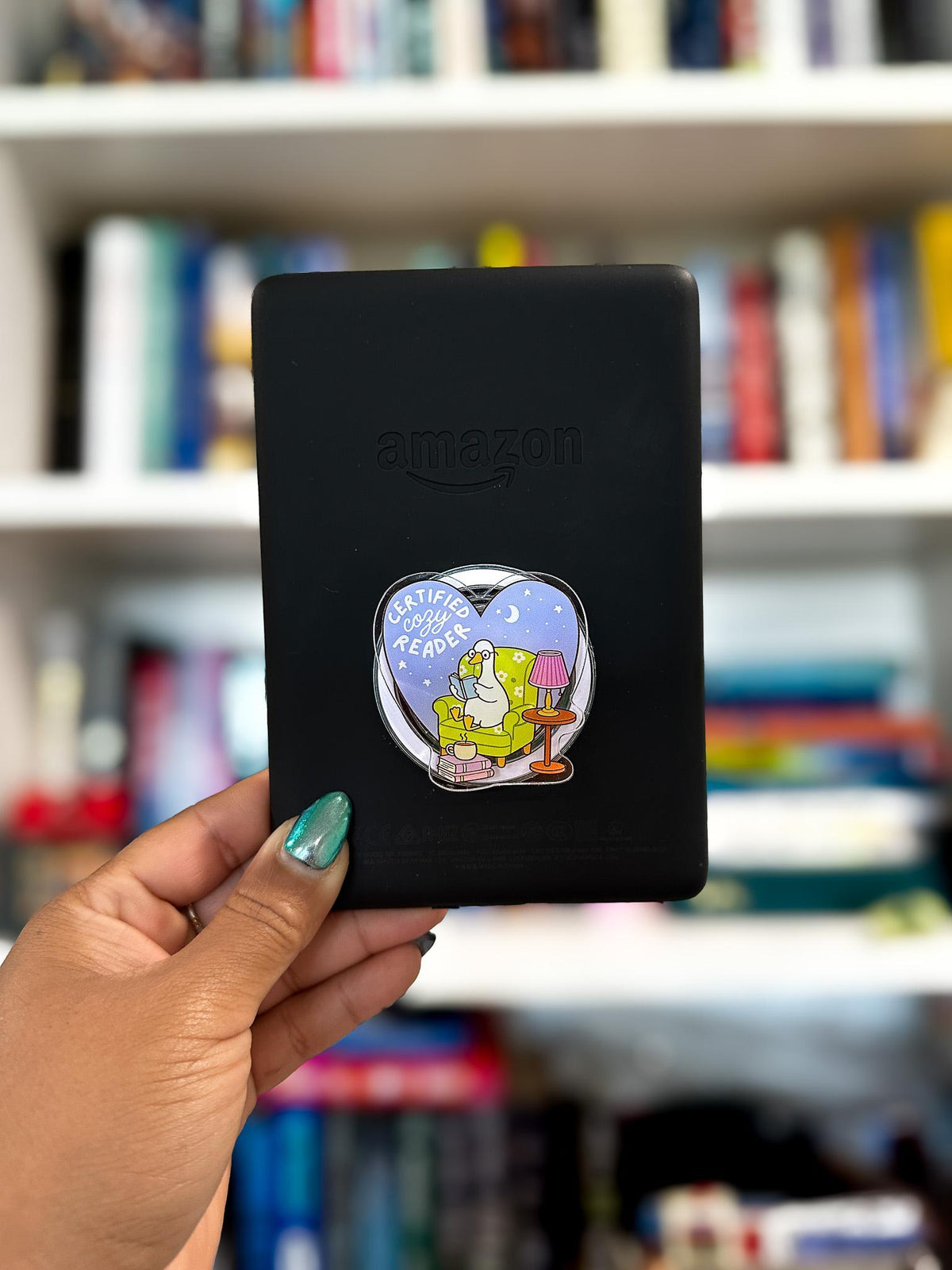 Certified Cozy Reader Goose Magnetic Phone & Kindle Grip