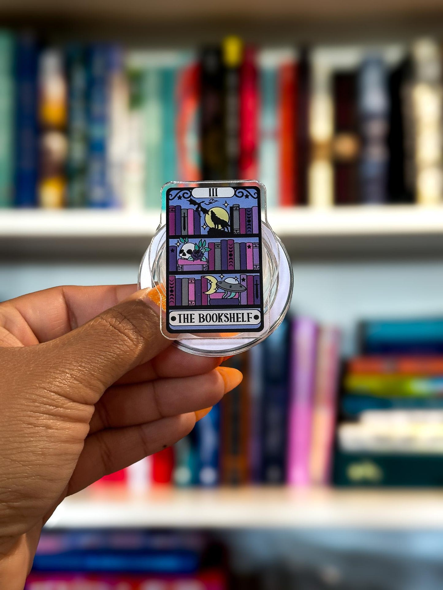 The Bookshelf Tarot Card MagSafe Phone and Tablet Grip