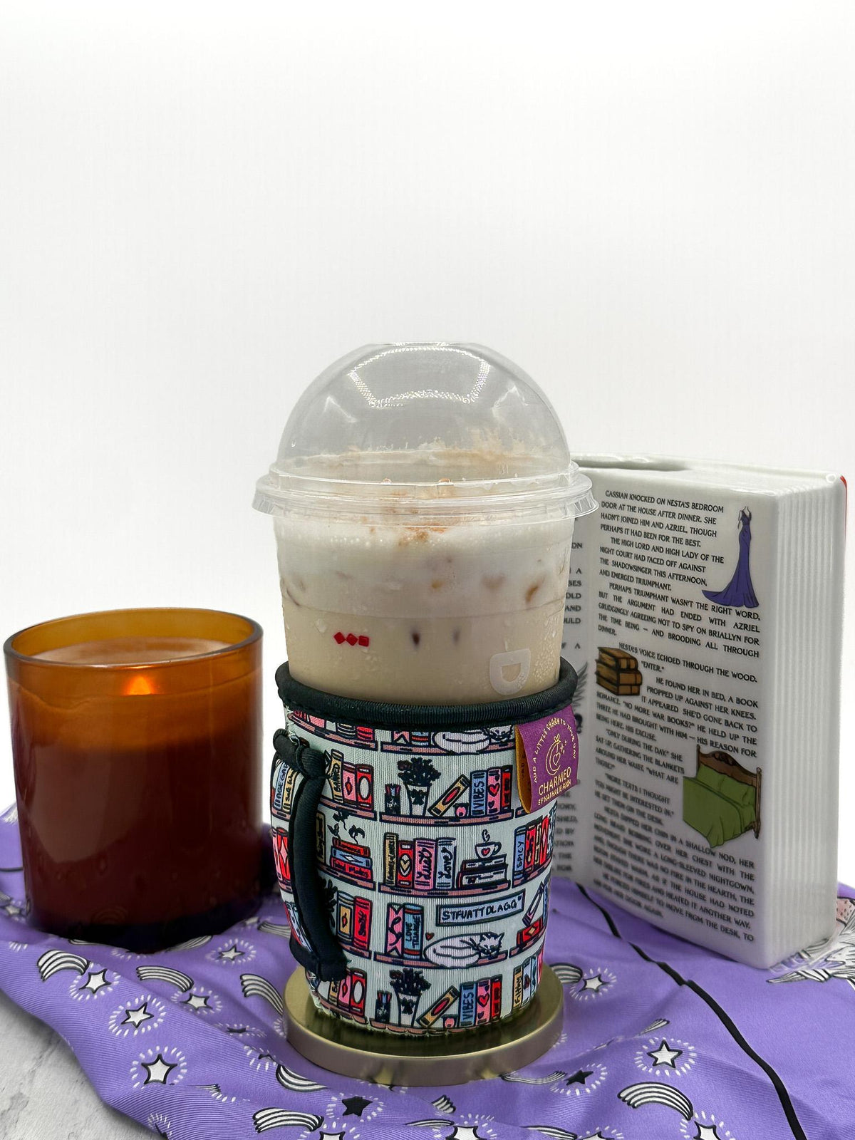 Romance Bookshelf Drink Sleeve