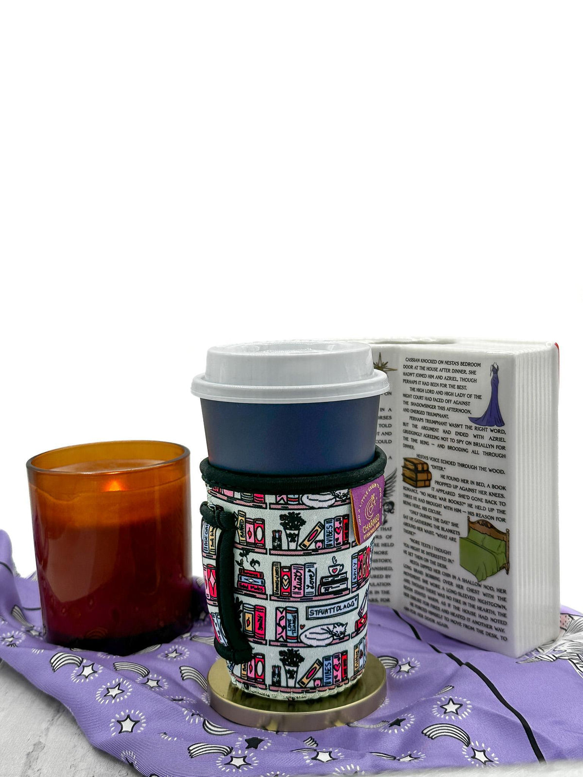 Romance Bookshelf Drink Sleeve