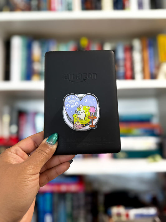 Certified Cozy Reader Goose Magnetic Phone & Kindle Grip