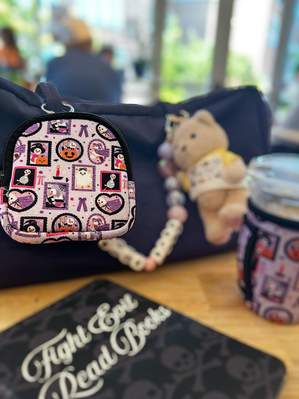 Silly Spooky Goose Mini Zippered Pouch Bag Charm
