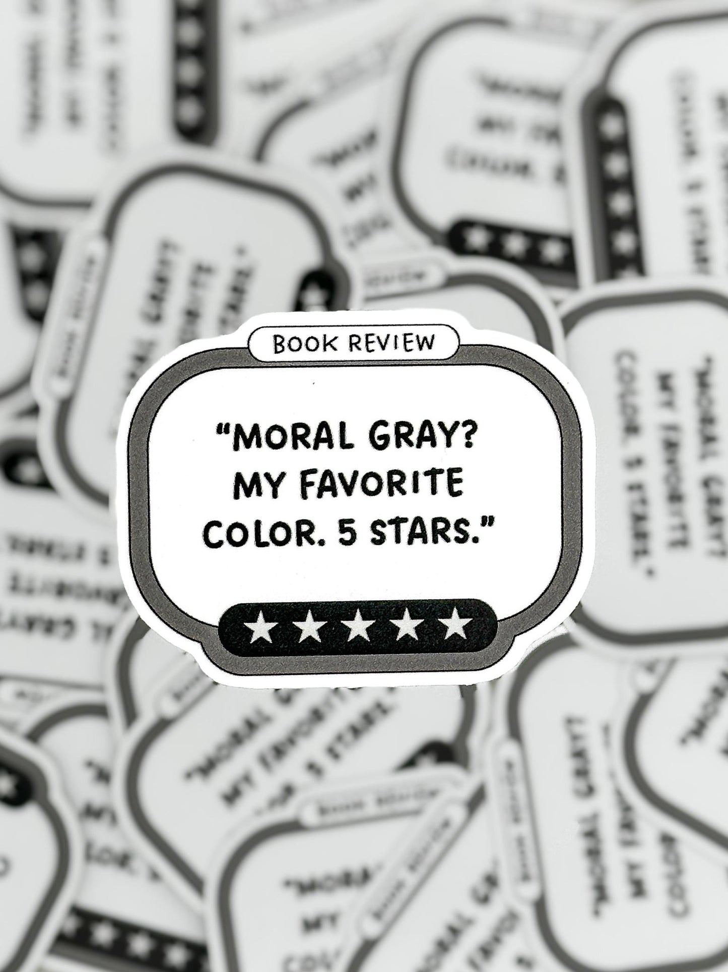 5 Star Book Review Waterproof Vinyl Sticker