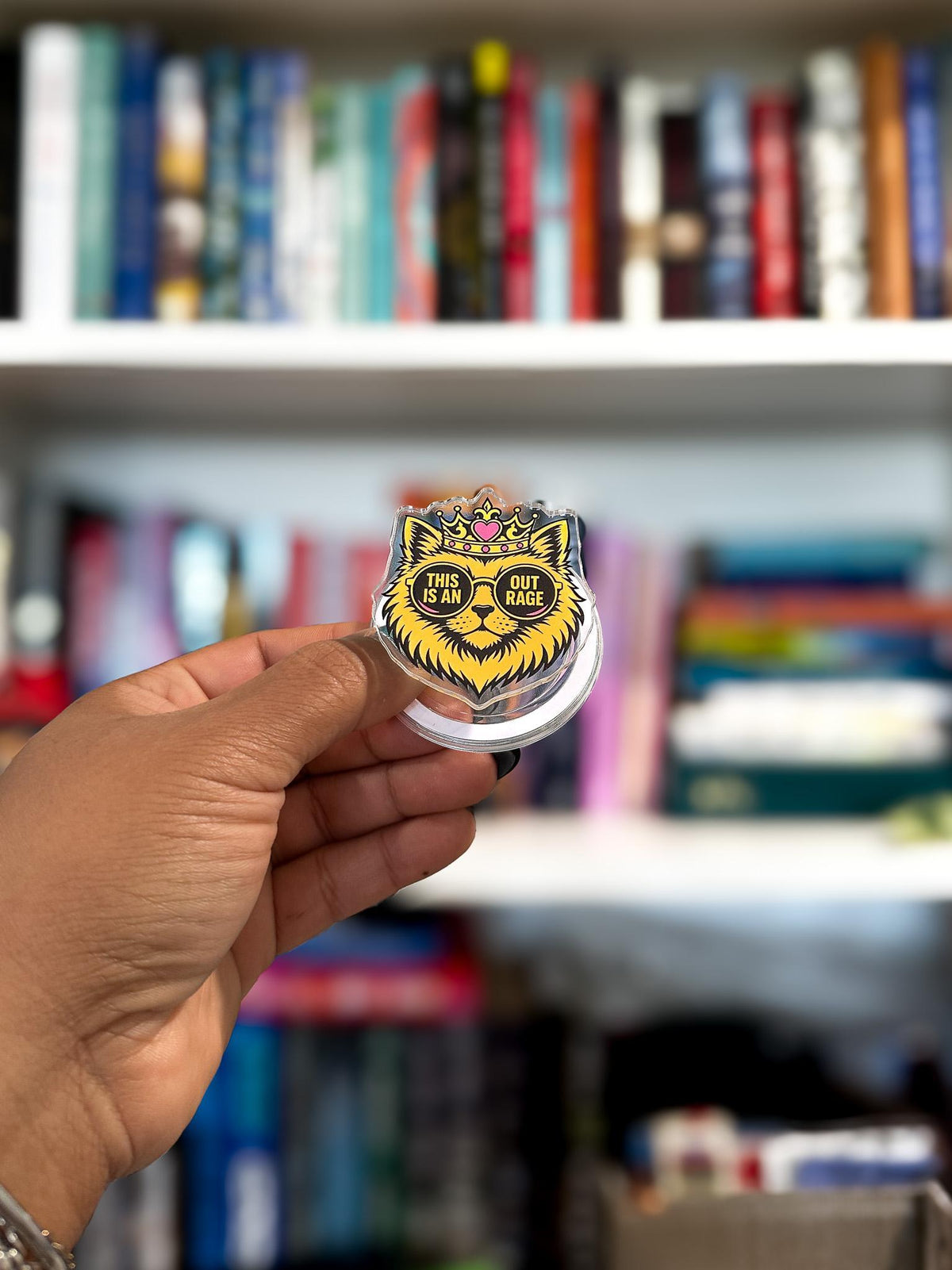 Outrage Cat Magnetic Phone & Kindle Grip