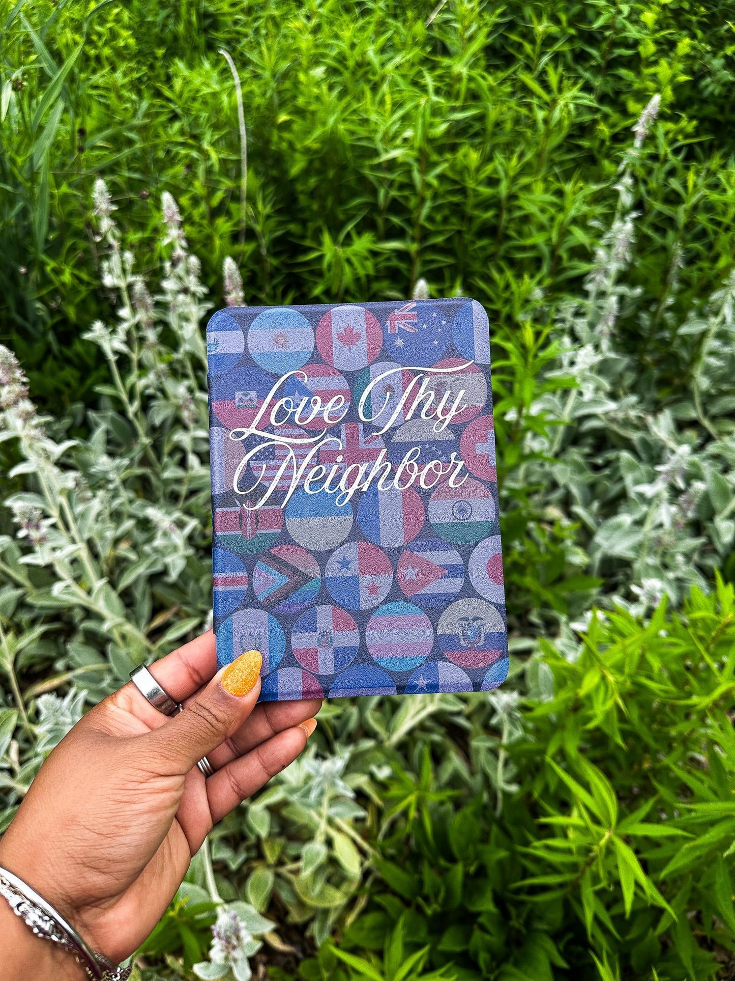Love Thy Neighbor Kindle Case | 2024 Paperwhite & Colorsoft Case with Clear Back and Hand Strap