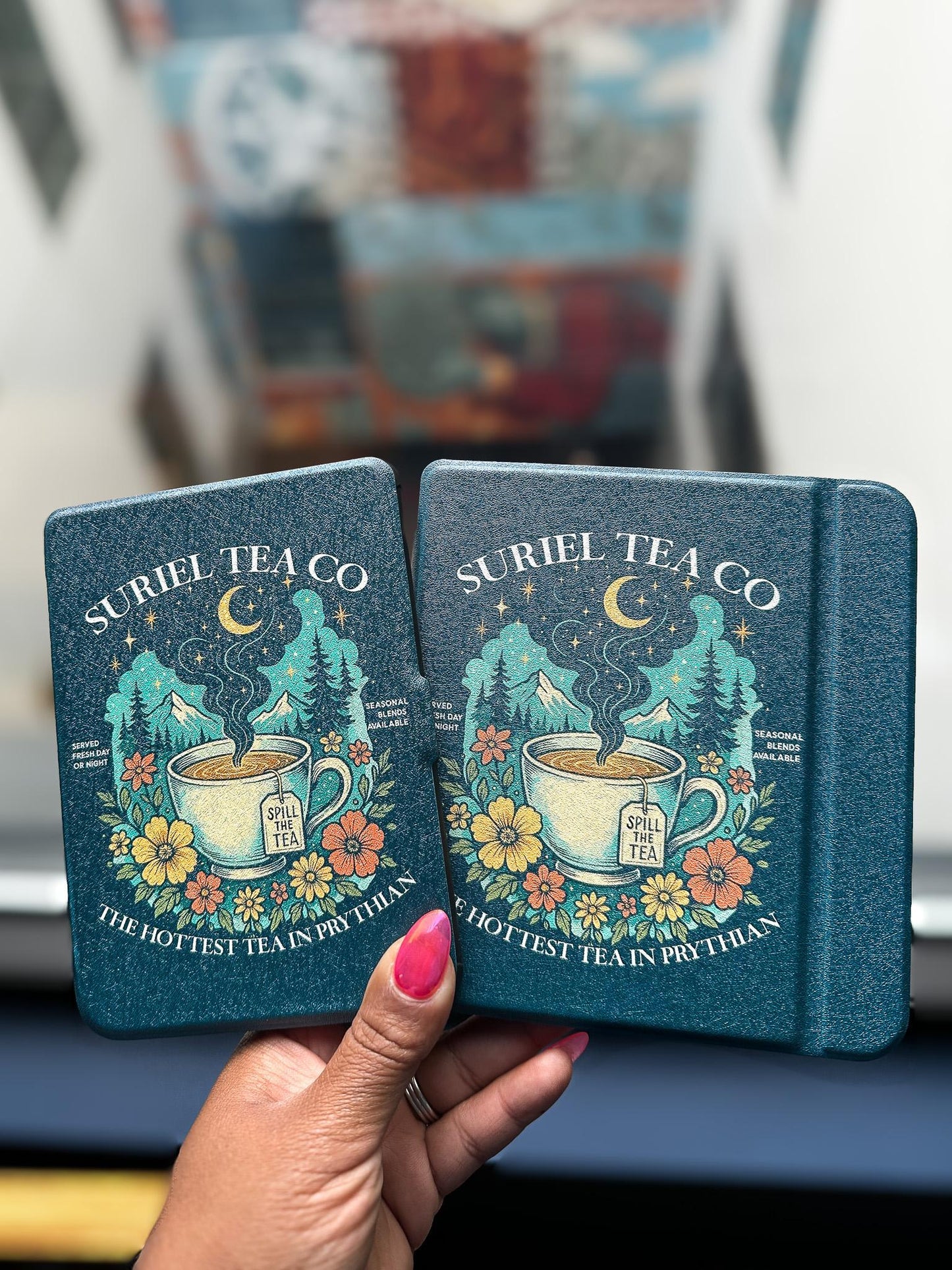 Spill the Tea Kobo Case | Kobo Libra & Clara Cover with Hand Strap