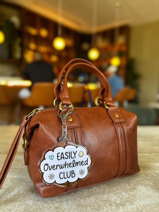 Easily Overwhelmed Club Acrylic Bag Charm