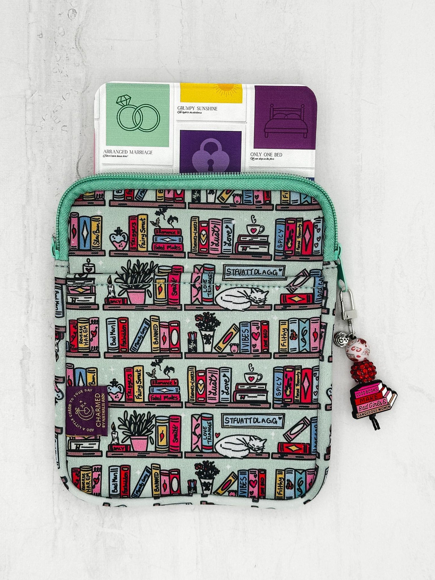 Romance Bookshelf Book Sleeve