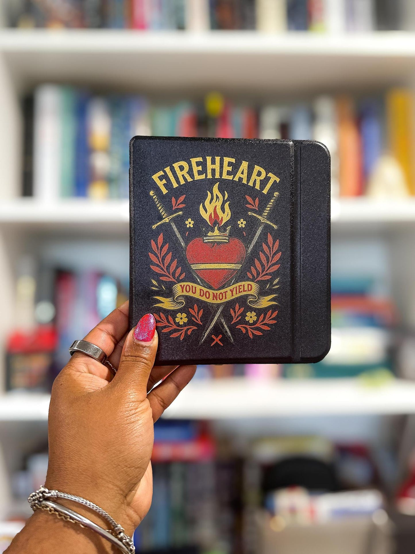 Heart of Flame Kobo Case | Kobo Libra & Clara Cover with Hand Strap
