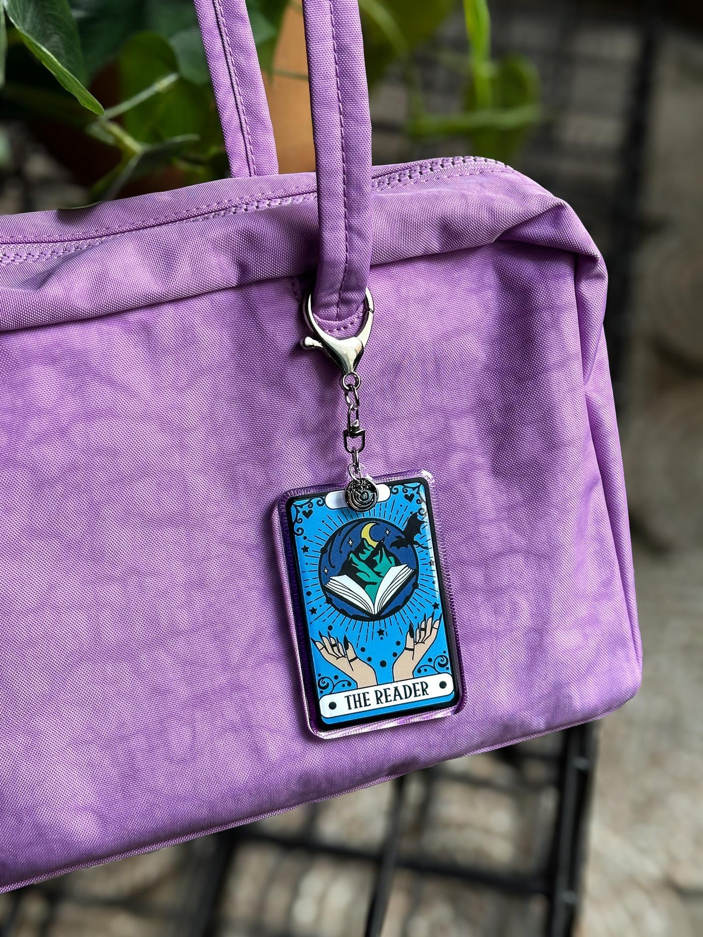 The Reader Tarot Card Acrylic Bag Charm