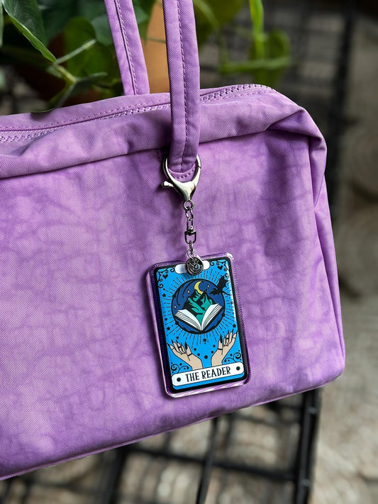 The Reader Tarot Card Acrylic Bag Charm