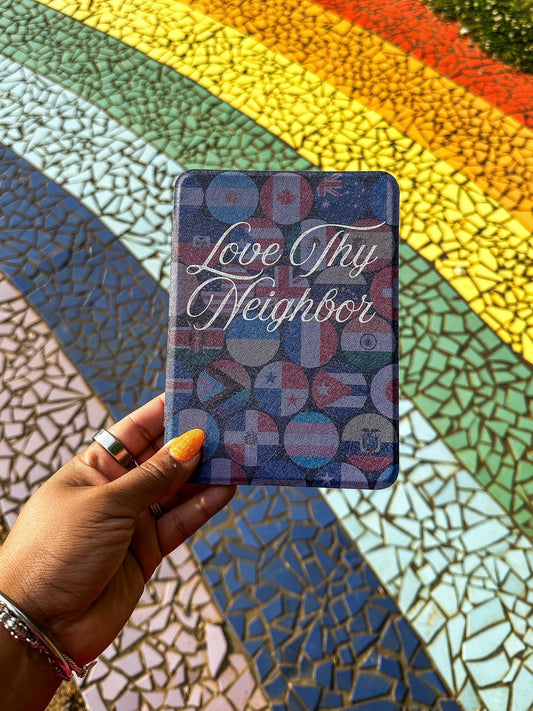 Love Thy Neighbor Kindle Case | 2024 Paperwhite & Colorsoft Case with Clear Back and Hand Strap
