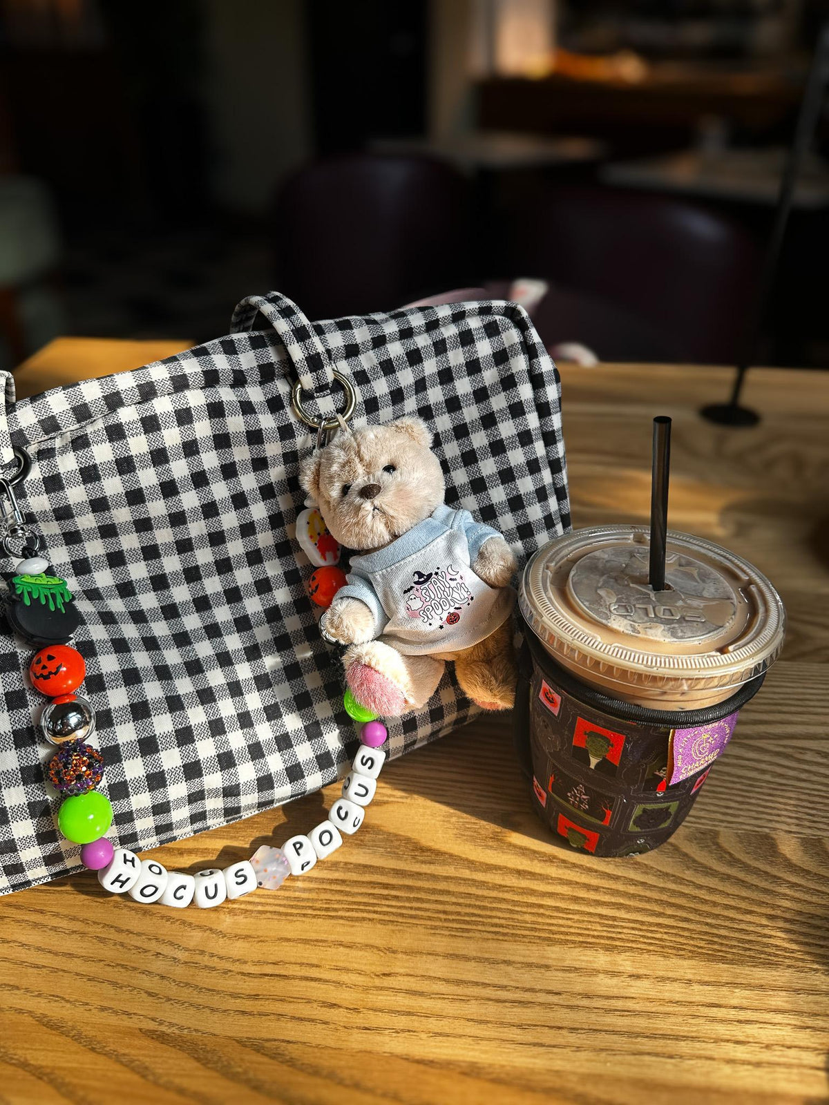 Stay Spooky Halloween Teddy Bear Bag Charm
