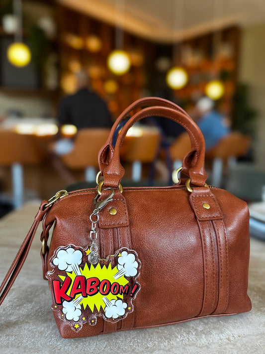 Kaboom! Comic Book Style Acrylic Bag Charm