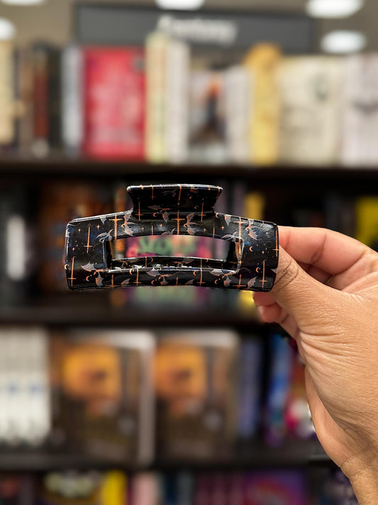 Midnight Dragons Bookish Hair Claw Clip