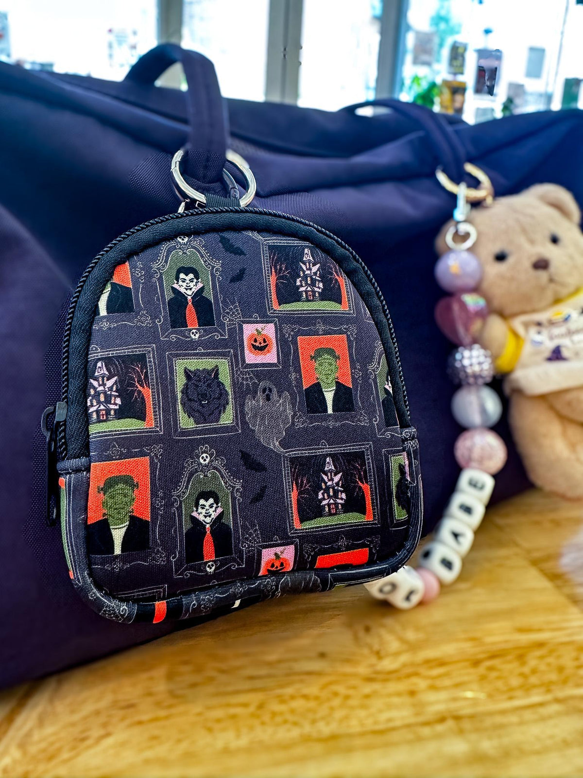 Spooky Classics Mini Zippered Pouch Bag Charm