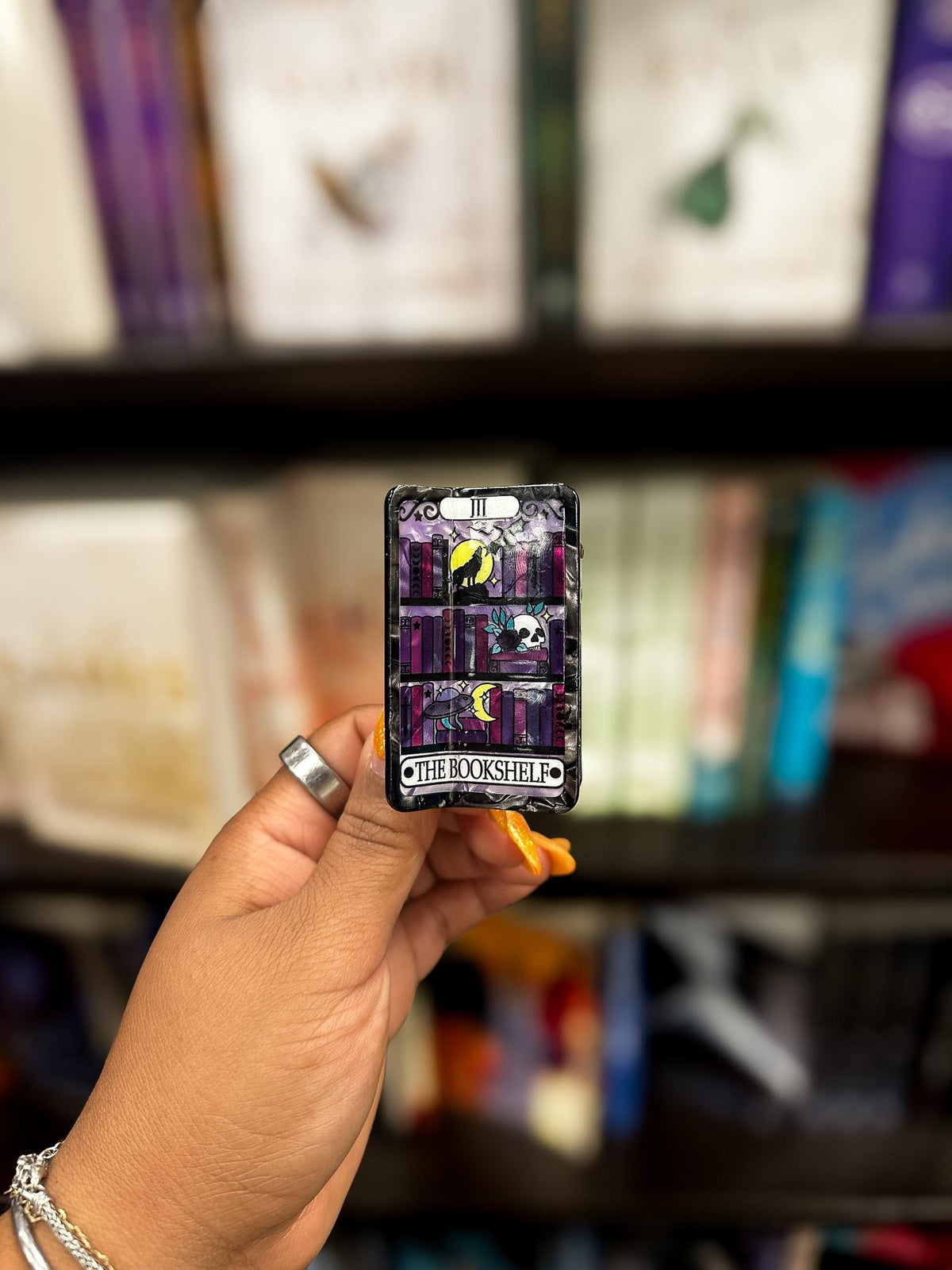 The Bookshelf Tarot Card Hair Claw Clip