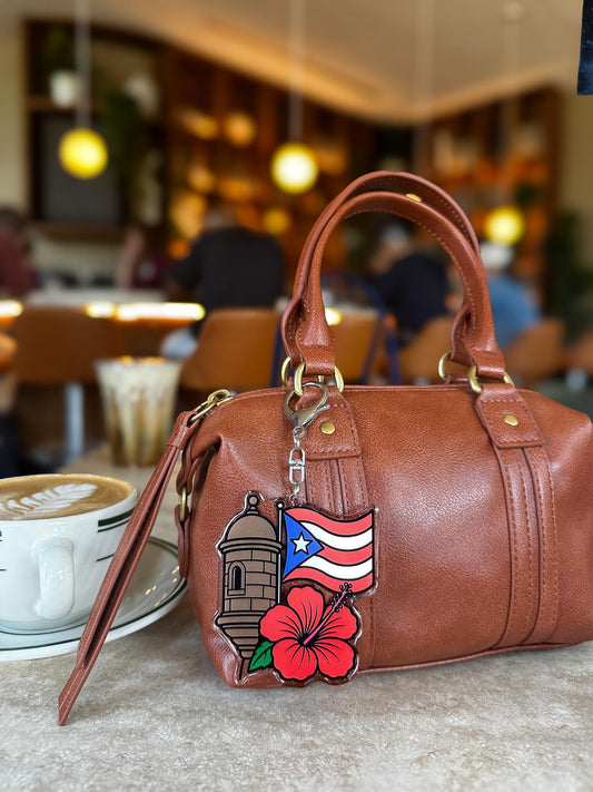 Isla Encantada Puerto Rico Acrylic Bag Charm