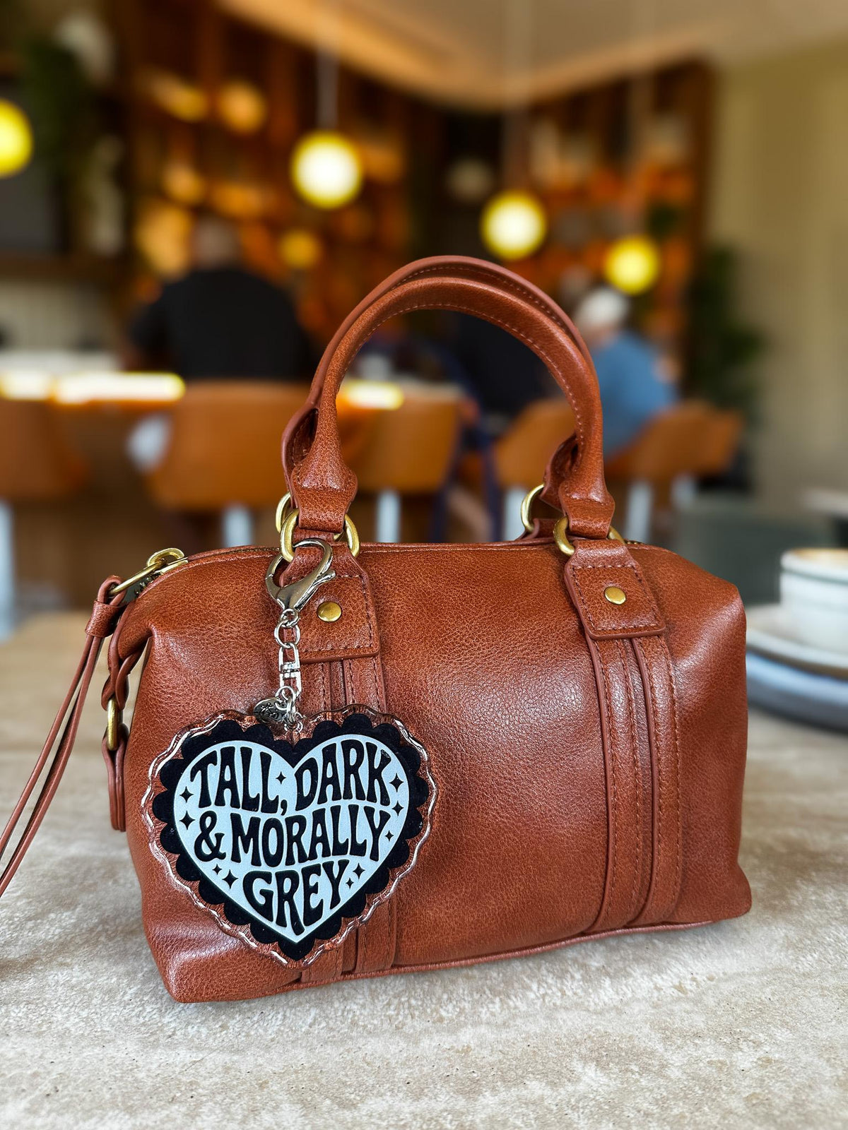 Tall Dark & Morally Grey Acrylic Bag Charm