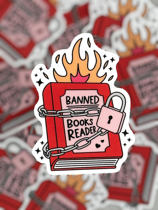 Banned Books Reader Waterproof Vinyl Sticker