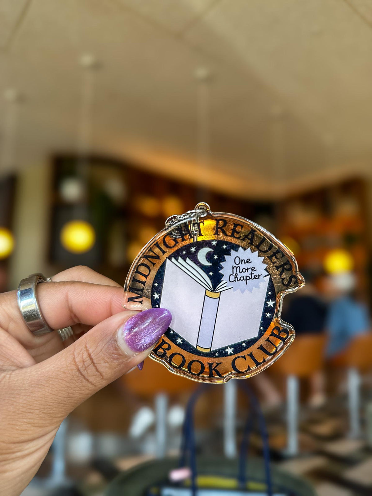 Midnight Readers Book Club Acrylic Bag Charm