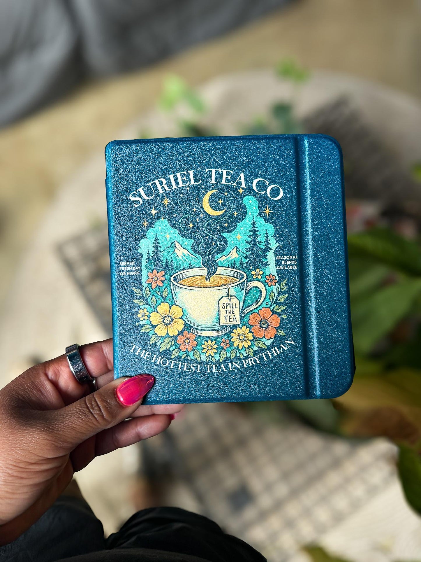 Spill the Tea Kobo Case | Kobo Libra & Clara Cover with Hand Strap