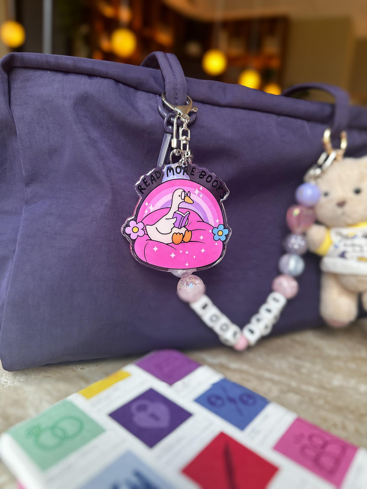 Read More Books Goose Acrylic Bag Charm