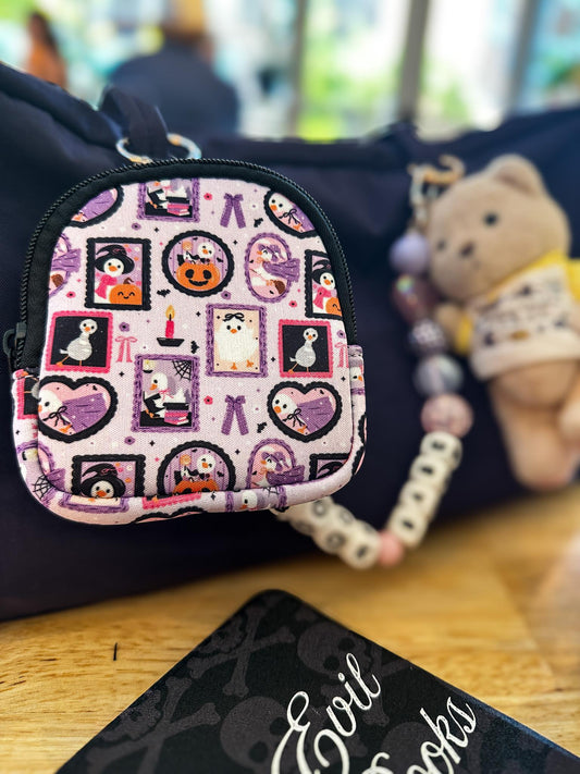Silly Spooky Goose Mini Zippered Pouch Bag Charm