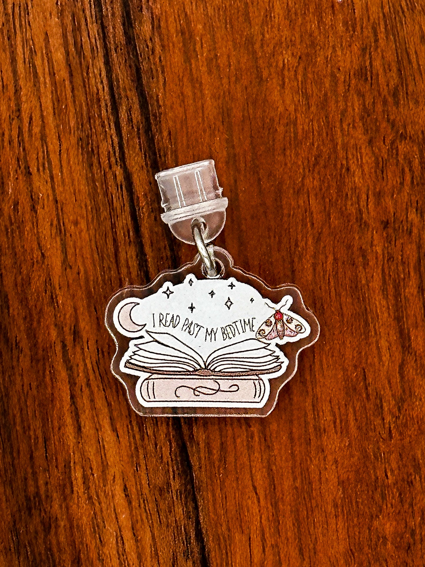 I Read Past My Bedtime Kindle Charm