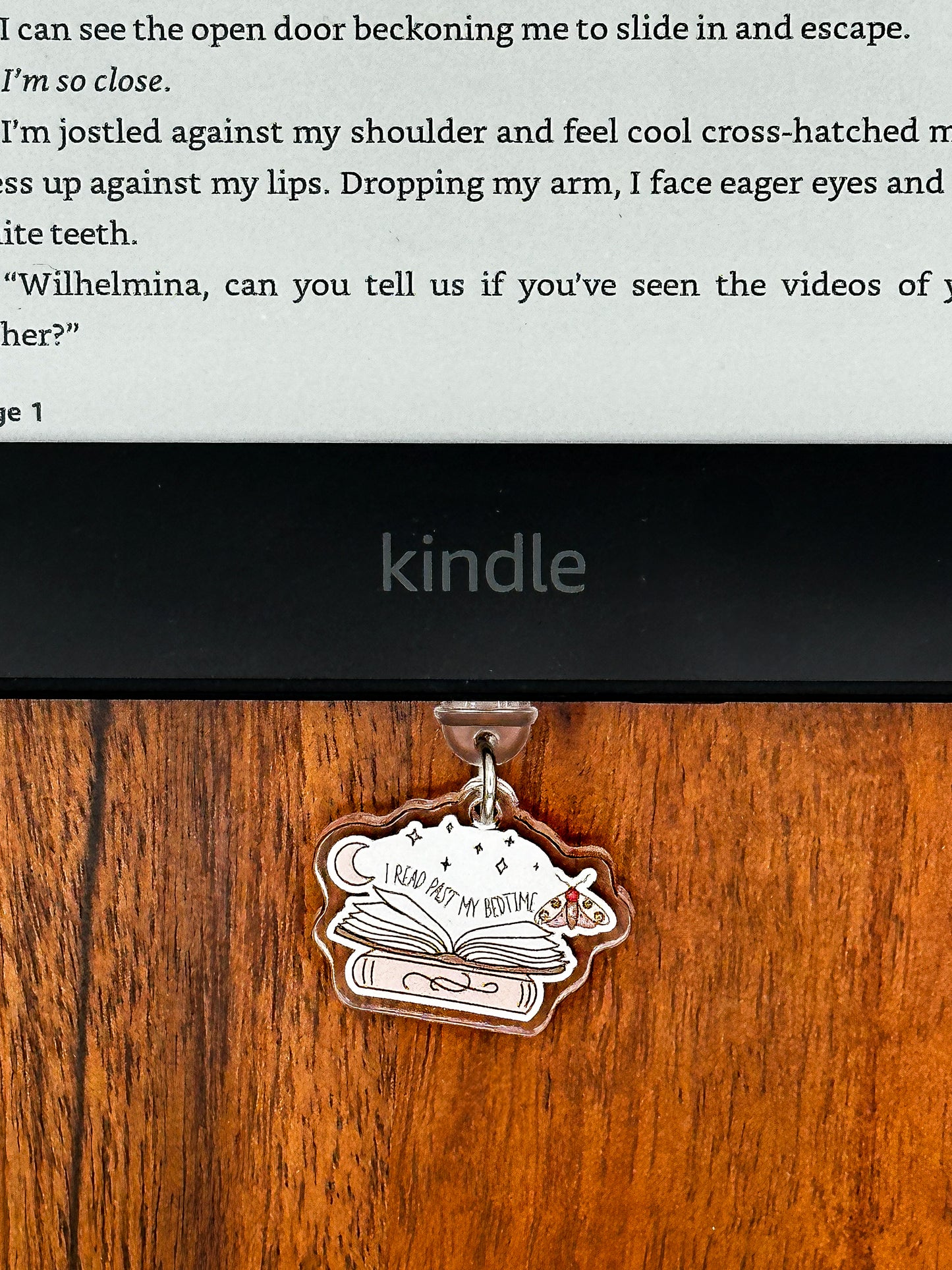 I Read Past My Bedtime Kindle Charm