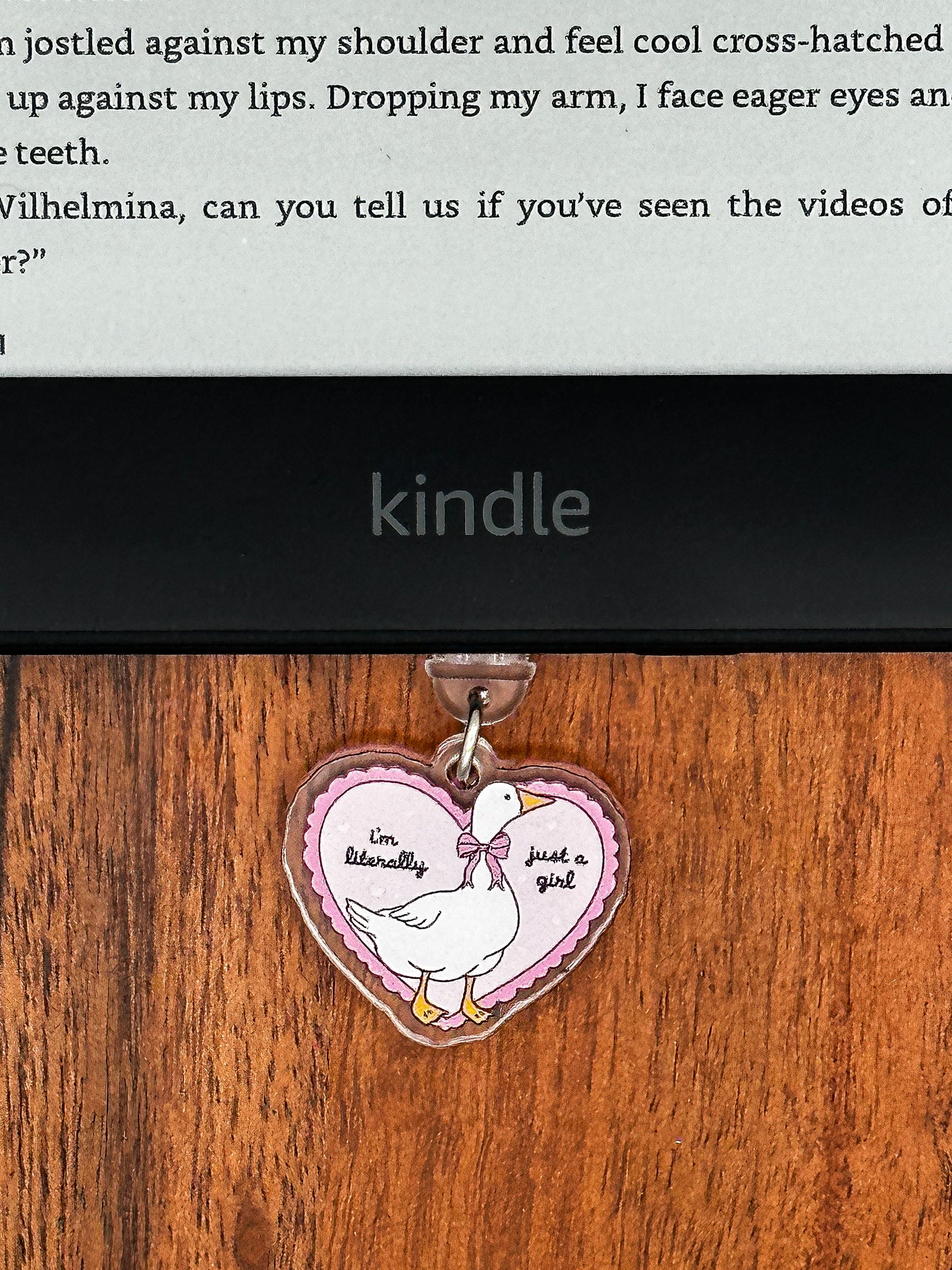I’m Literally Just a Girl Goose Kindle Charm