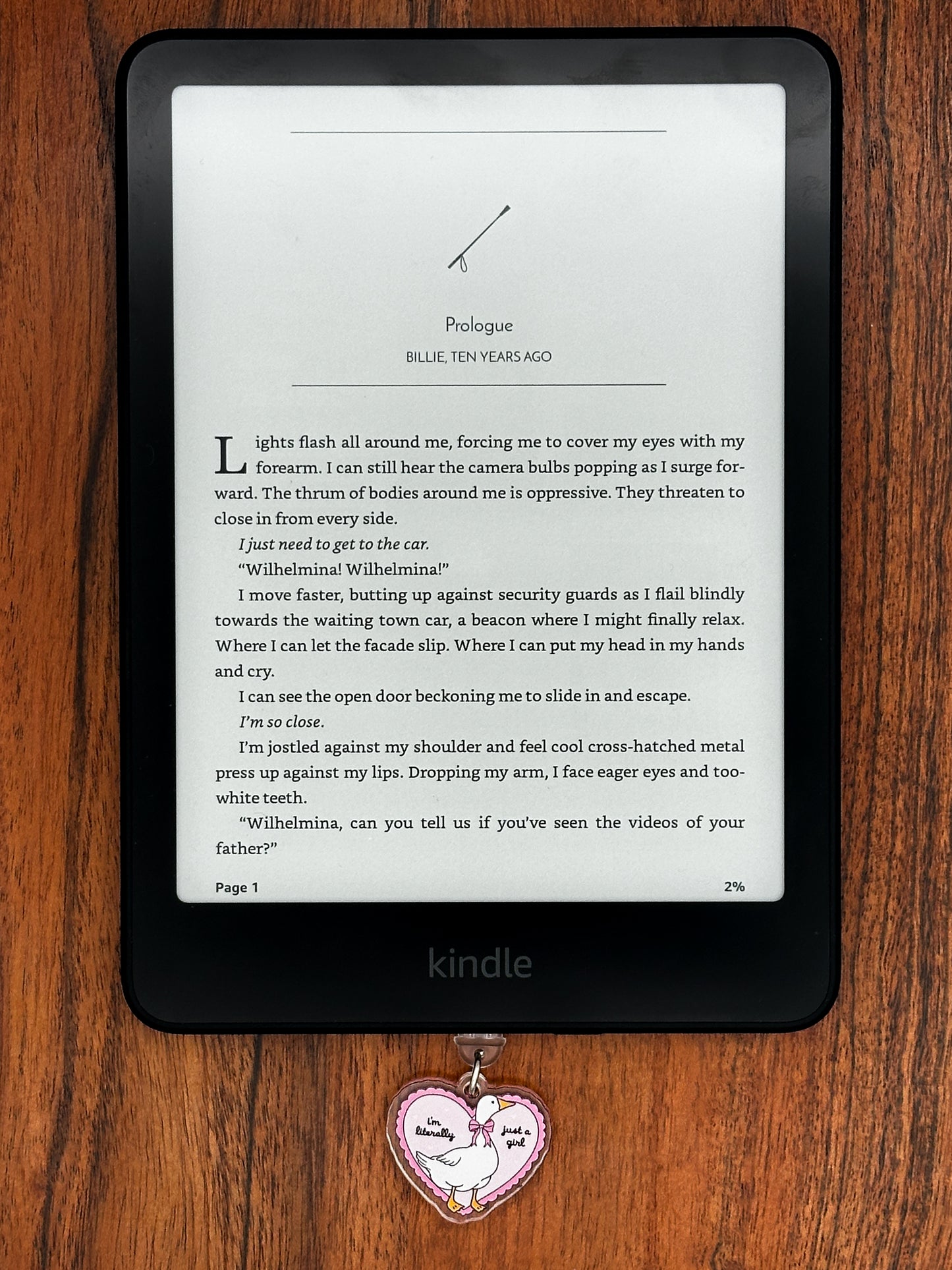 I’m Literally Just a Girl Goose Kindle Charm