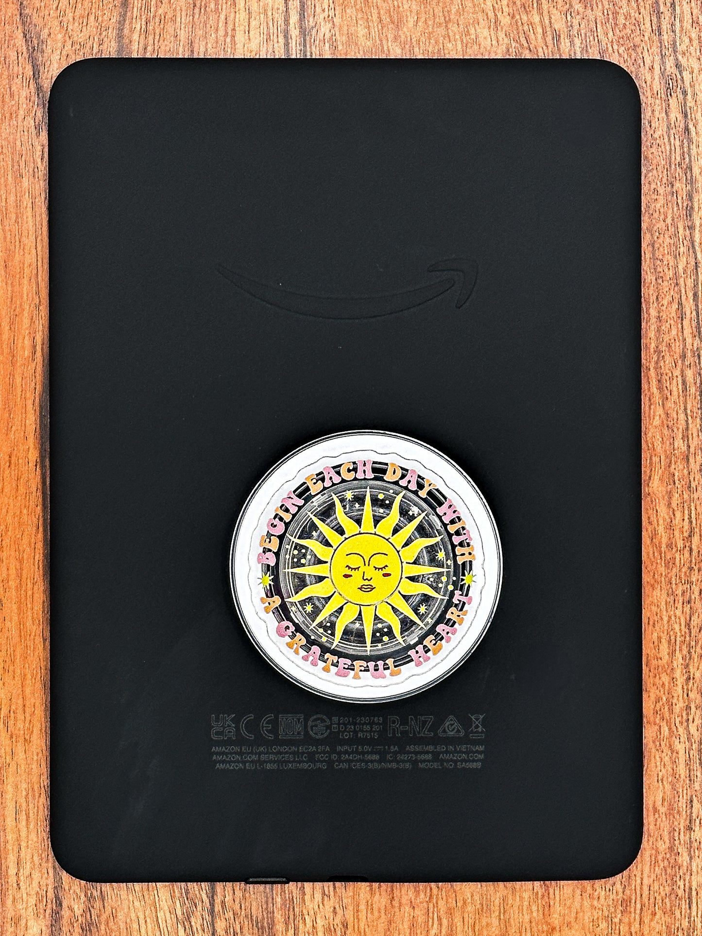 Grateful Heart Sun Magnetic Phone & Kindle Grip