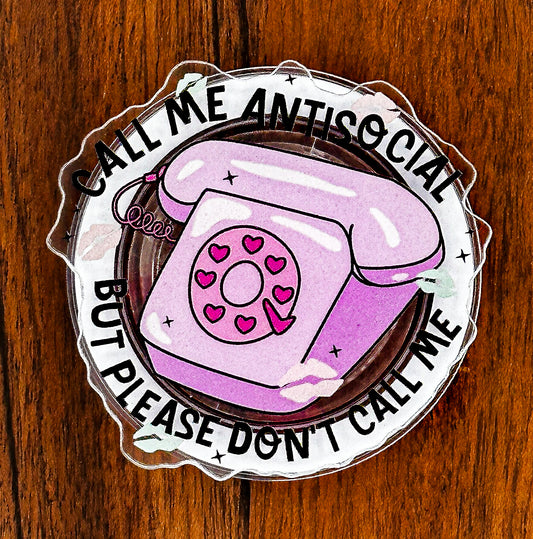 Call Me Antisocial Magnetic Phone & Kindle Grip