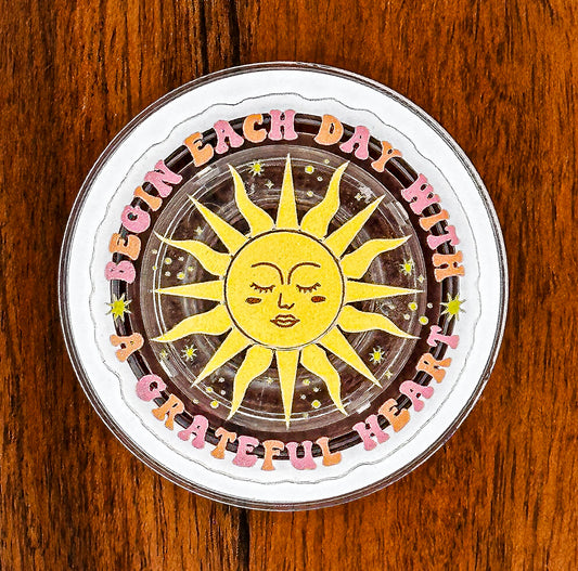 Grateful Heart Sun Magnetic Phone & Kindle Grip