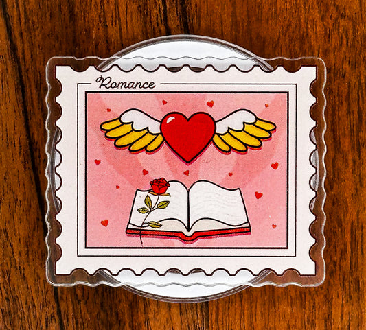 Romance Postage Stamp Magnetic Phone & Kindle Grip