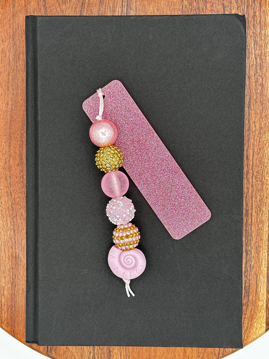 "Pretty in Pink" Beaded Bookmark